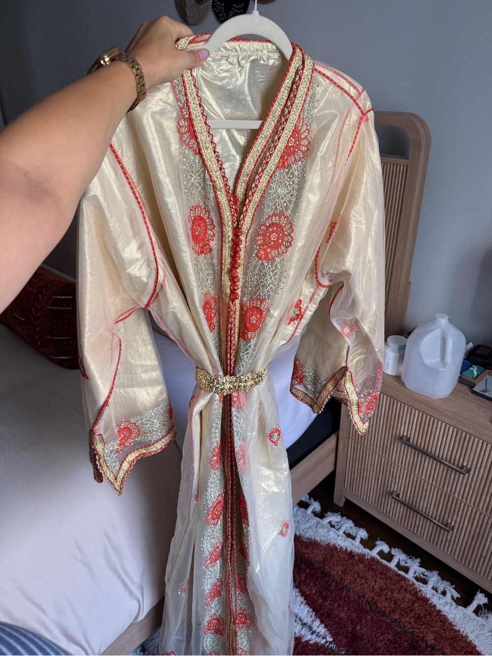 Vintage Moroccan Two Piece Kaftan/Takchita One Size